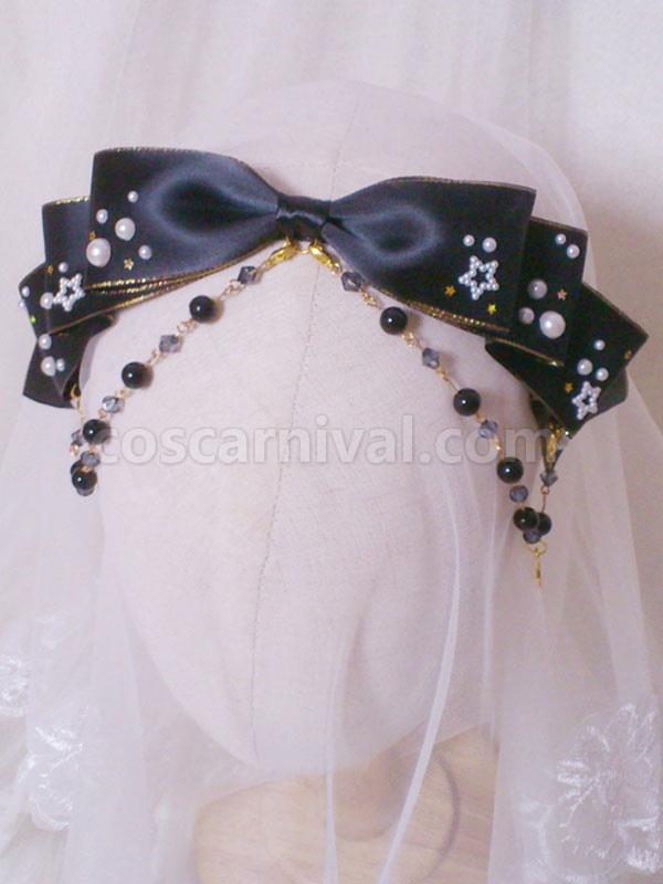 Lolita Red Katyusha KC Pearl Headwear Hair Clasp coscarnival