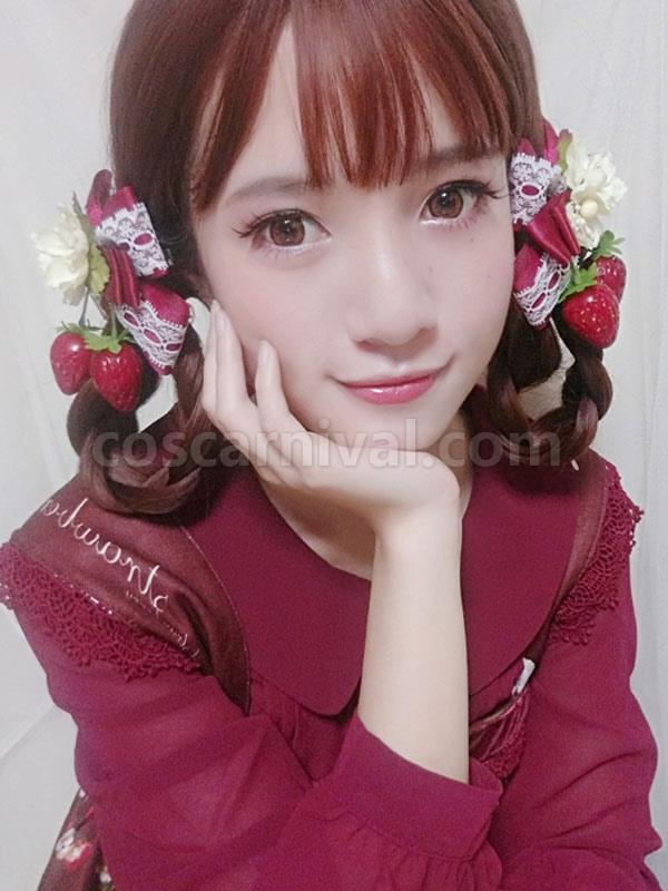 Lolita Sweet Barrette Strawberry Headwear coscarnival