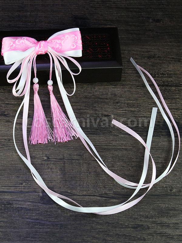 Chinese Style Lolita Headwear Tassels Bows Ribbons Han Lolita Hair Accessories coscarnival