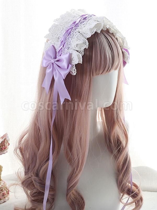Sweet Lolita Headdress Lace?Bows Lolita Headband coscarnival