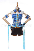 Blue cosplay costume, detail 1