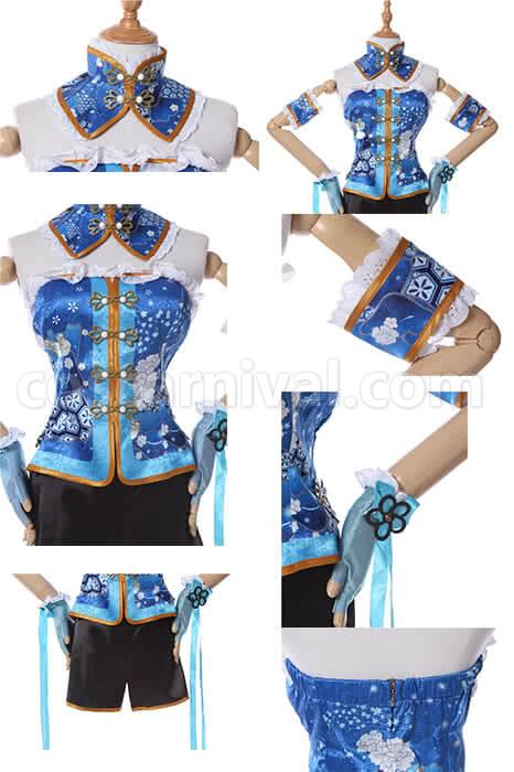 Love Live Ayase Eli Blue Beautiful Cosplay Costume coscarnival