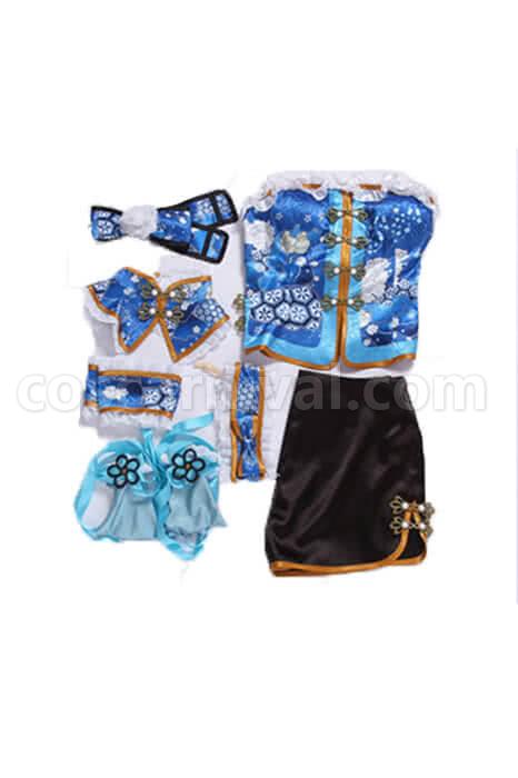 Love Live Ayase Eli Blue Beautiful Cosplay Costume coscarnival