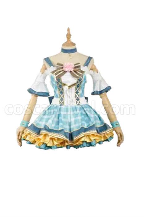Love Live Bouquet Awaken Ayase Eli Cyan Dress Cosplay Costume coscarnival