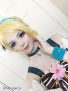 Love Live Bouquet Awaken Ayase Eli Cyan Dress Cosplay Costume, detail 3