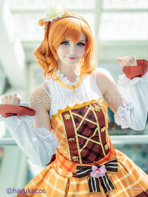 Love Live Bouquet Awaken Kosaka Honoka Orange Dress Cosplay Costume coscarnival