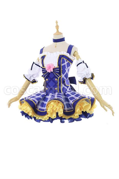 Love Live Bouquet Awaken Sonoda Umi Blue Dress Cosplay Costume coscarnival