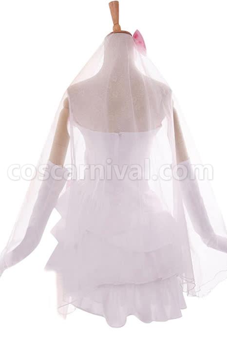 Love Live! Honoka Kosaka White Little Formal Dress Bridesmaid Dresses Cosplay Costume coscarnival