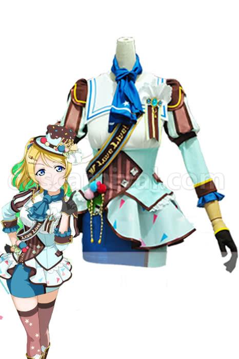 Love Live! Ice Cream Awake Ayase Eli Cosplay Costume, front view