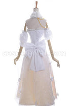Love Live Koizumi Hanayo Wedding Dress Cosplay Costume, back view