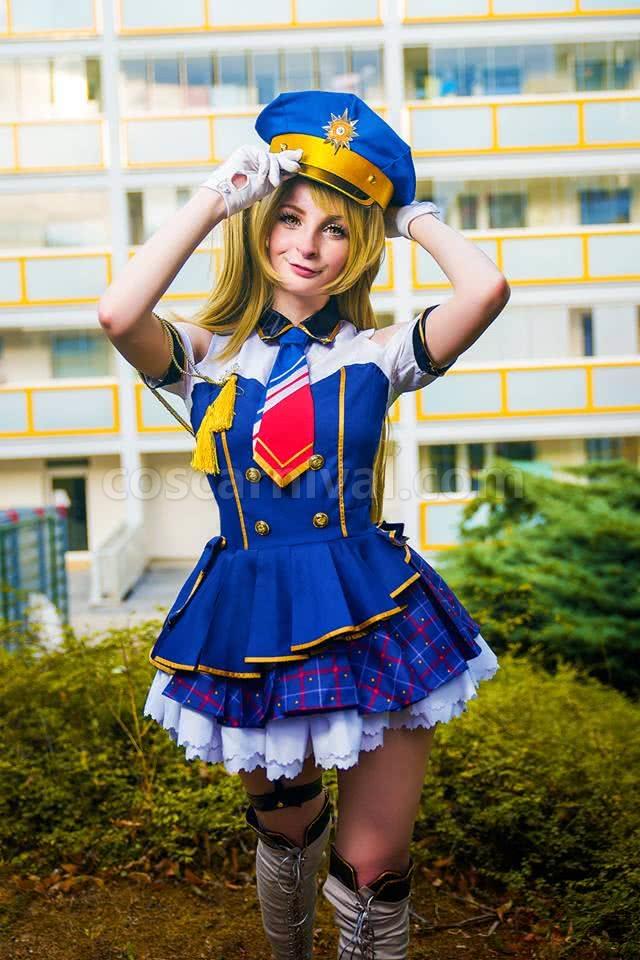 Love Live! Kotori Minami Blue Policewoman Cosplay Costume coscarnival