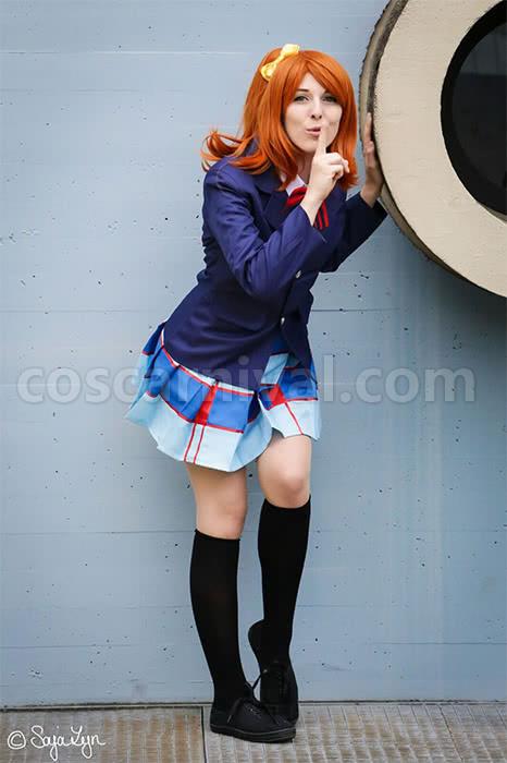 Love Live Kousaka Honoka Three Color Bow-kont Cosplay Costume coscarnival