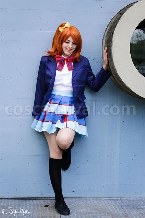 Love Live Kousaka Honoka Three Color Bow-kont Cosplay Costume coscarnival