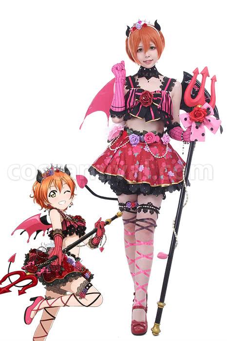 Love Live! Little Devil Rin Hoshizora Cosplay Costume coscarnival