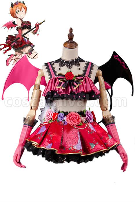 Rin Hoshizora cosplay costume from Love Live!, side view