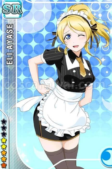 Love Live! Maid Uniforms Black and White Dresses Cosplay Costume coscarnival