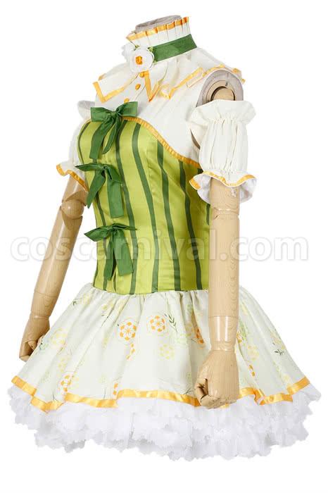 Love Live! Minami Kotori Green Cosplay Costume, three-quarter view