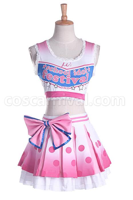 Love Live! Nico Yazawa Cheering Squad Cosplay Costume coscarnival