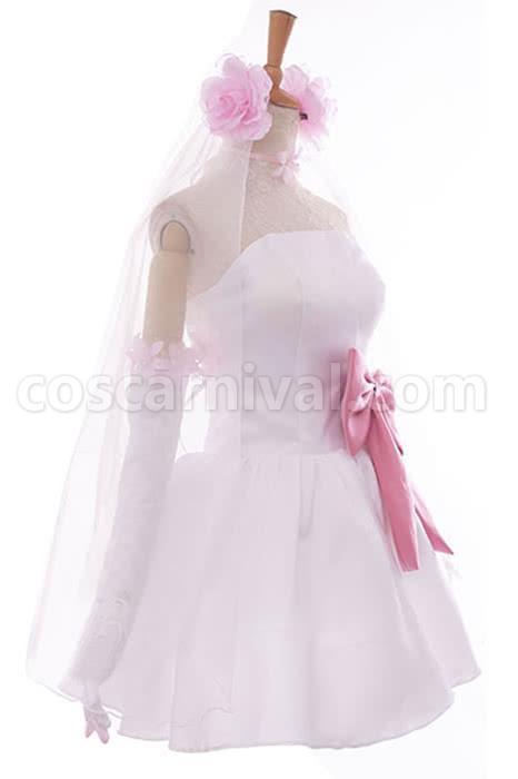 Love Live! Nico Yazawa White Little Formal Dress Bridesmaid Dresses Cosplay Costume coscarnival