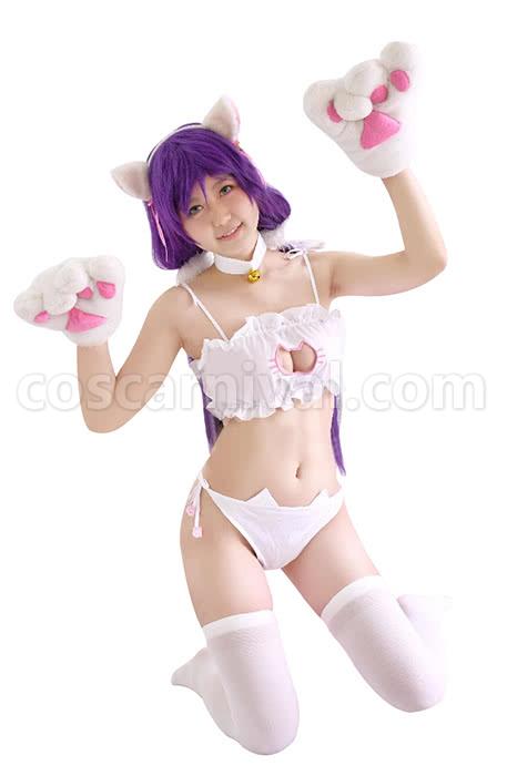 Love Live! Nozomi Tojo Maki Nishikino Cat Bare Breast Sexy Underwears Cosplay Costume coscarnival