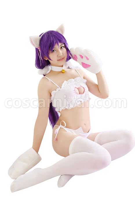 Love Live! Nozomi Tojo Maki Nishikino Cat Bare Breast Sexy Underwears Cosplay Costume coscarnival