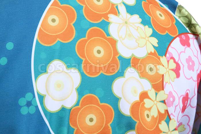 Love Live! Rin Hoshizora Blue Kimono Cosplay Costume coscarnival