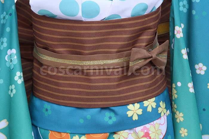 Love Live! Rin Hoshizora Blue Kimono Cosplay Costume coscarnival