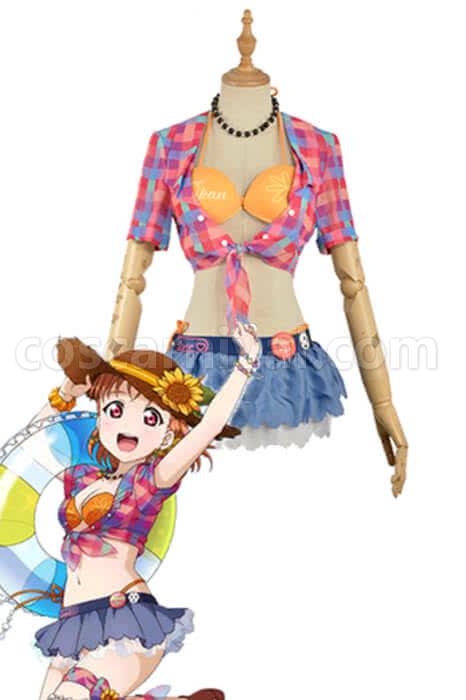 Love Live Sunshine Angel Aqours Unawaken Chika Takami SwimSuit Cosplay Costume coscarnival