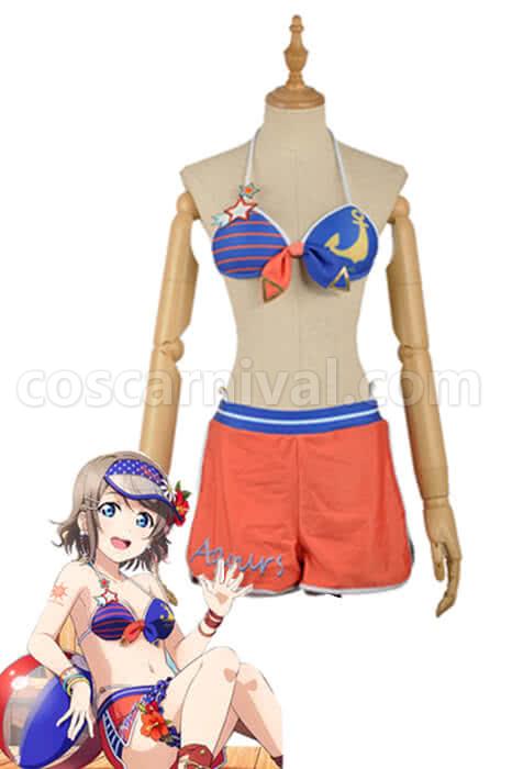 Love Live Sunshine Angel Aqours Unawaken You Watanabe SwimSuit Cosplay Costume coscarnival