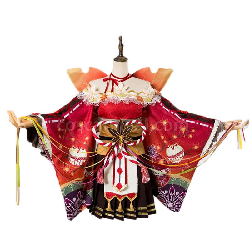 Love Live! Sunshine Aqours Mari Ohara Maple kimono Cosplay Costume coscarnival