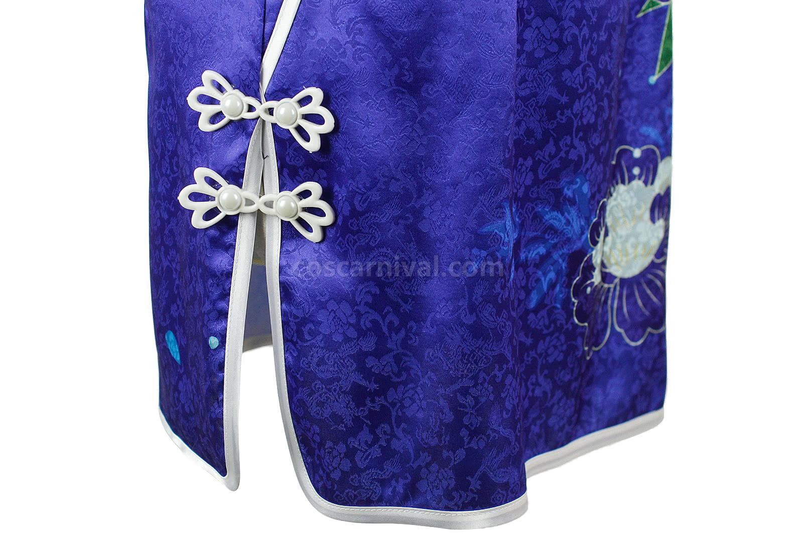 Love Live! Umi Sonoda Blue Printing Qipao Cosplay Costume coscarnival