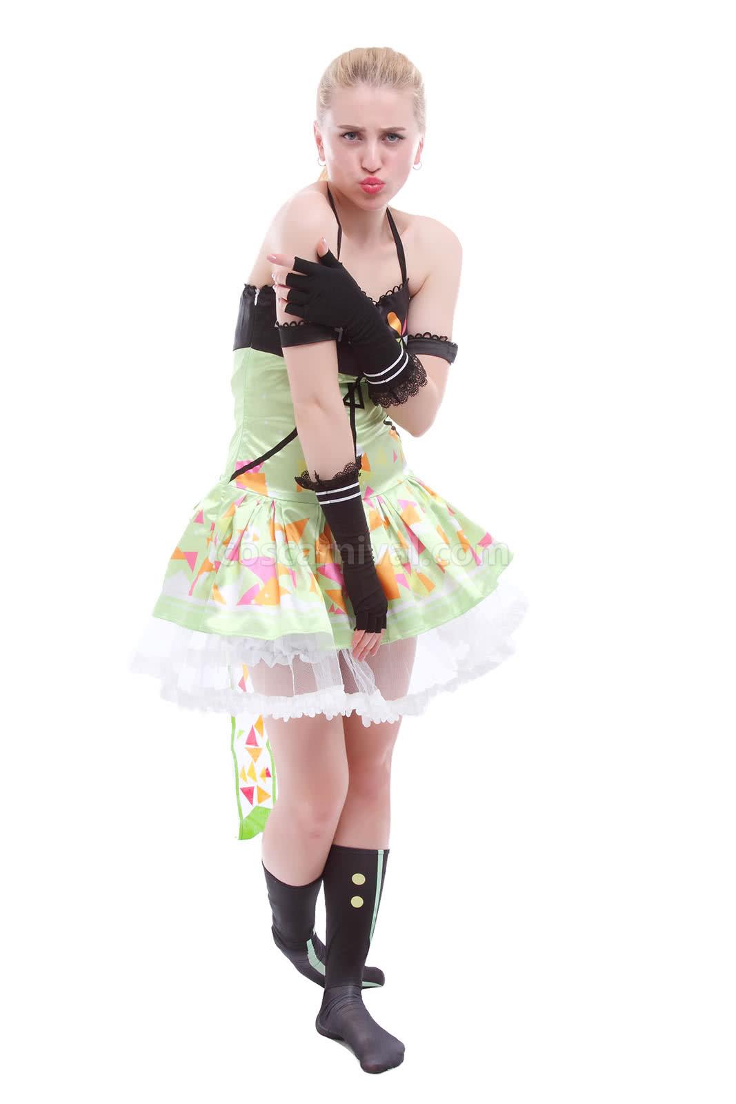 Love Live! Video Awaken Hanayo Koizumi Green Dresses Cosplay Costume coscarnival