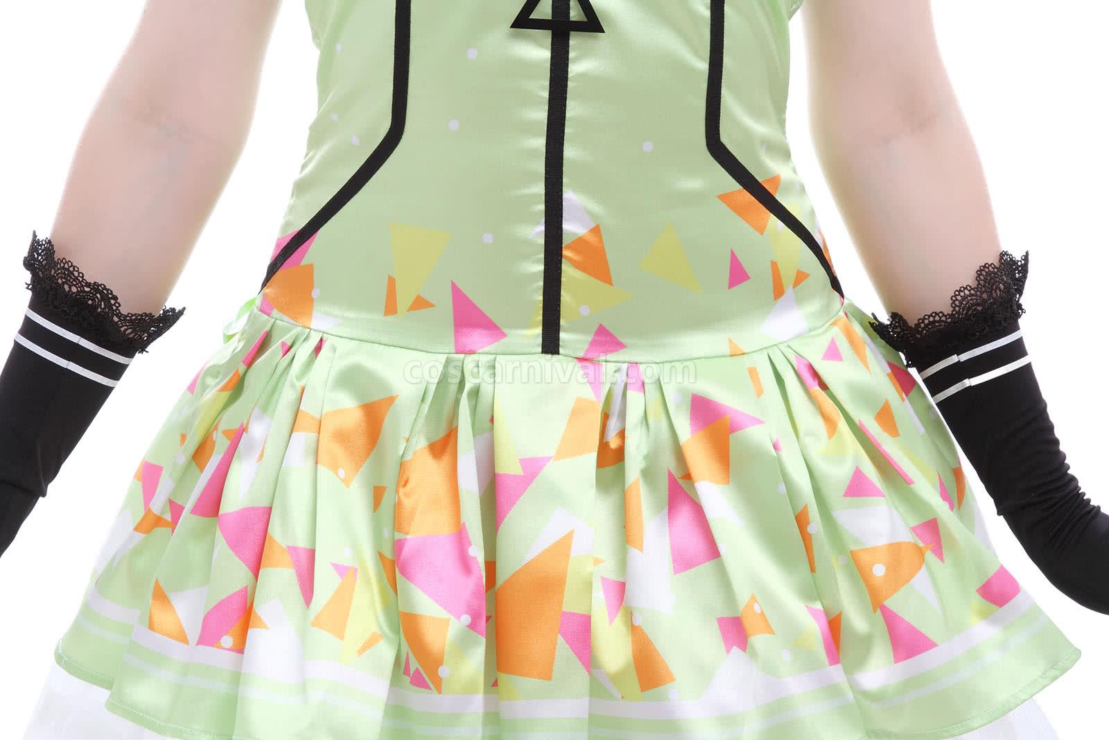 Love Live! Video Awaken Hanayo Koizumi Green Dresses Cosplay Costume coscarnival
