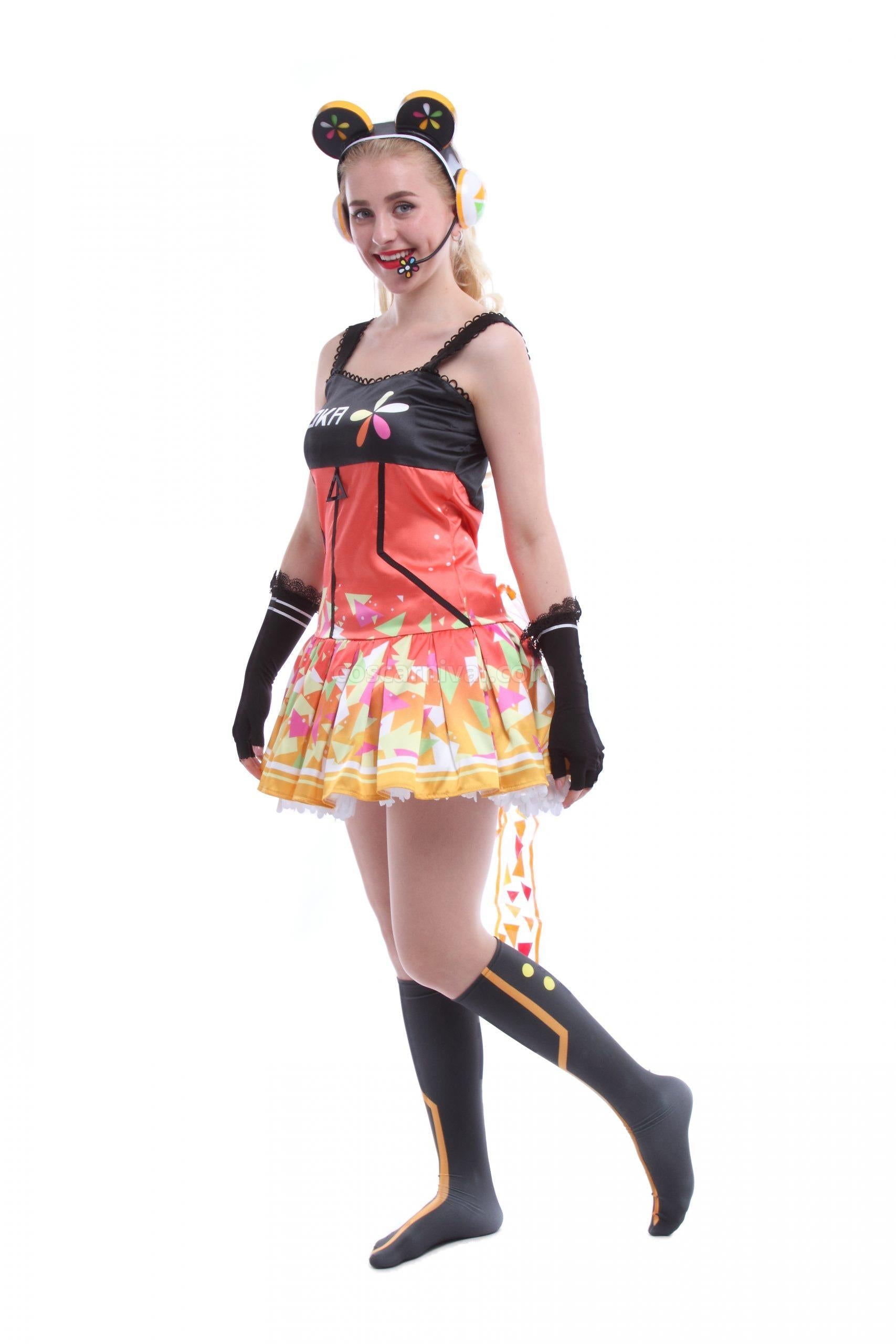 Love Live! Video Awaken Honoka Kosaka Orange Dresses Cosplay Costume coscarnival