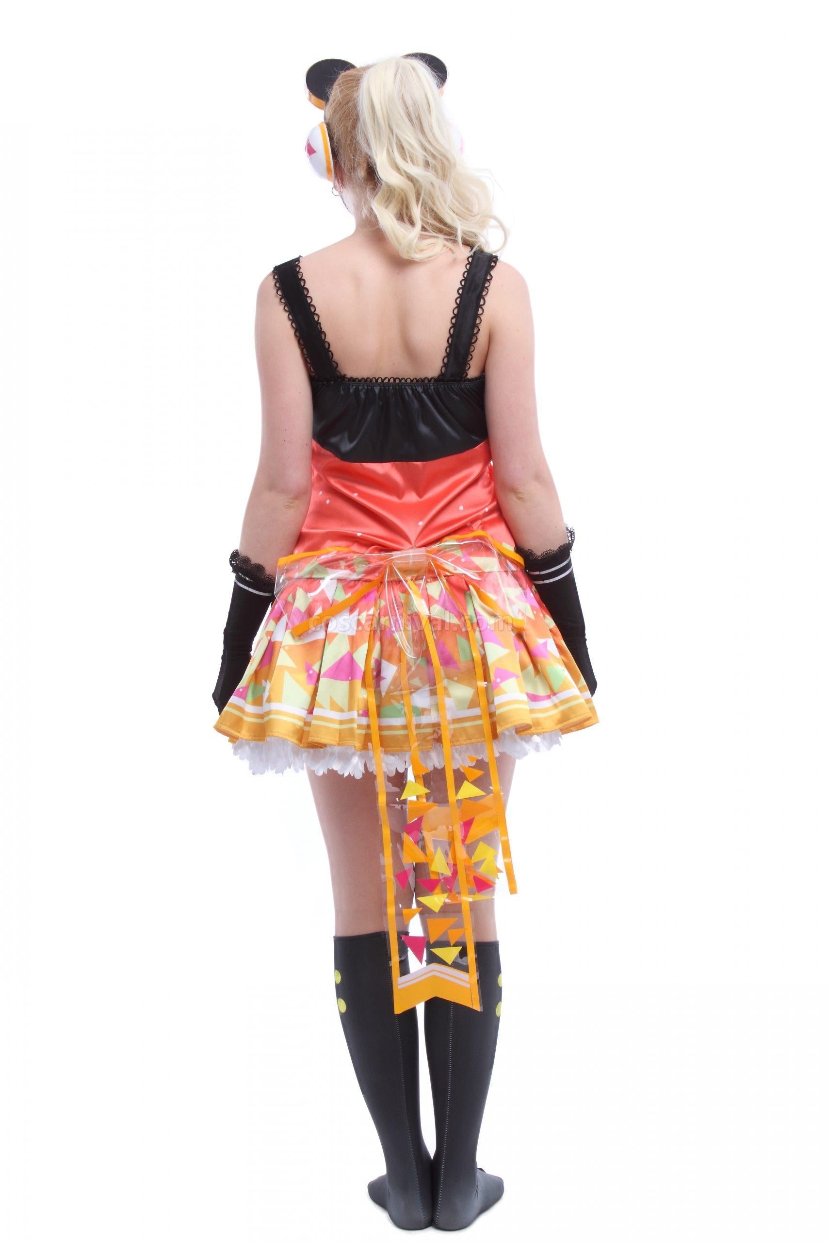 Love Live! Video Awaken Honoka Kosaka Orange Dresses Cosplay Costume coscarnival