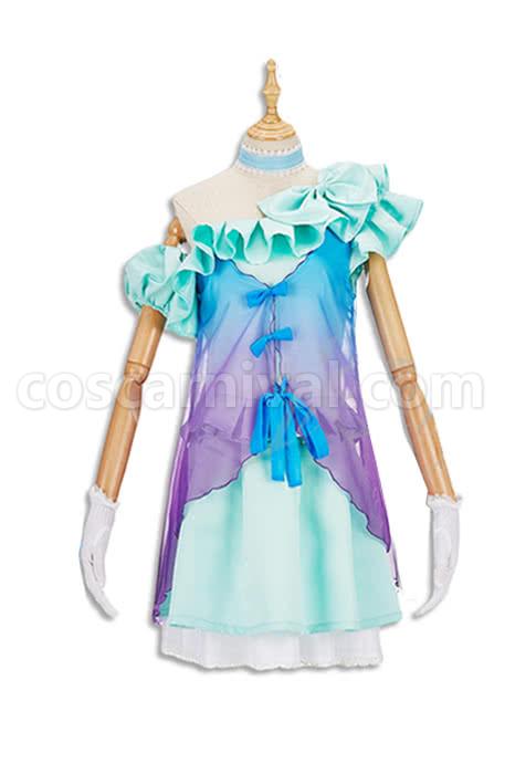 Love Live! Yume No Tobira Honoka Kosaka Green Coaplay Dress Cosplay Costume coscarnival