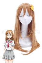 Love Live!Sunshine!! Kunikida Hanamaru Medium Long Blond Cosplay Wig, front view