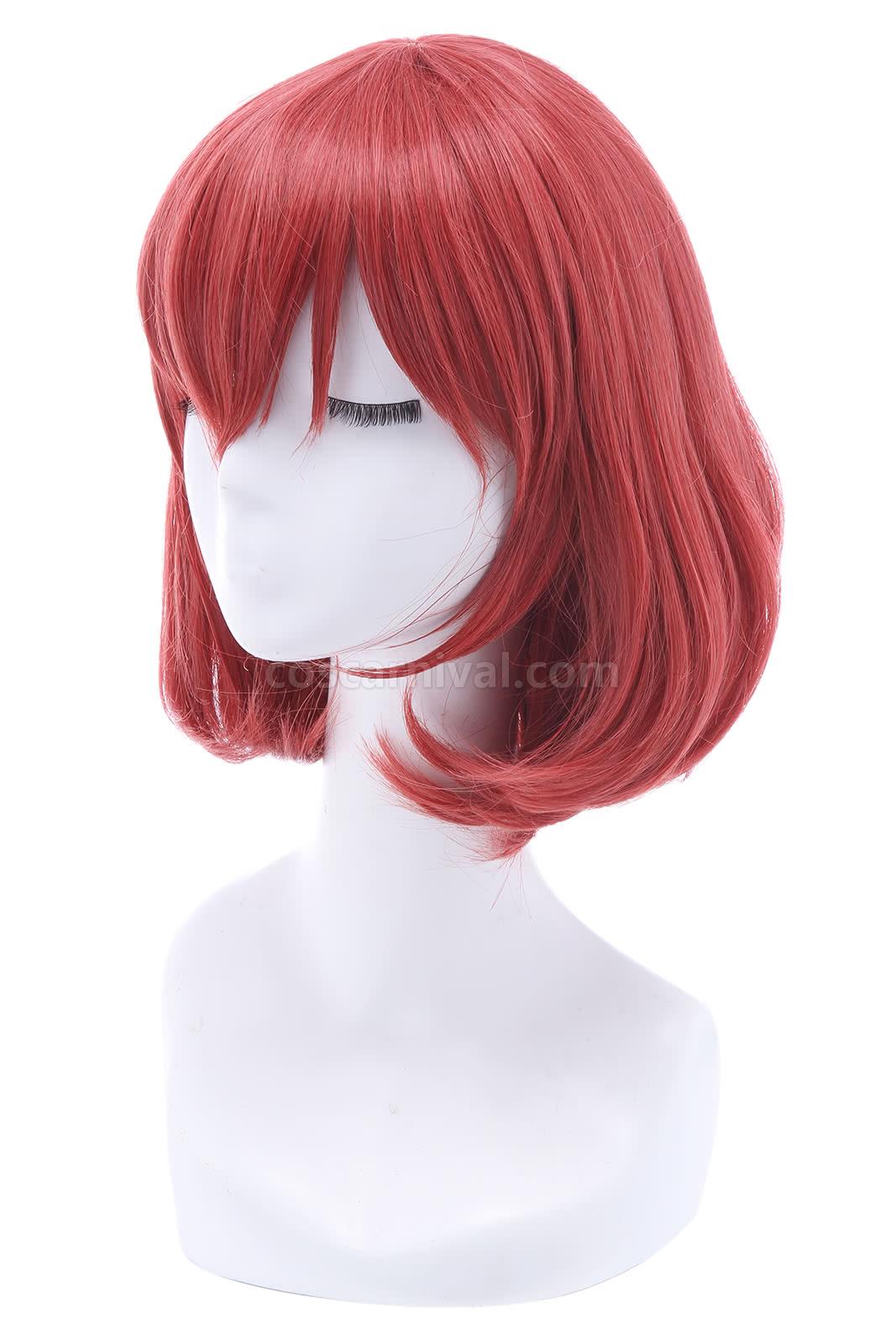 lovelivesunshine kurosawa ruby wigs medium red hair cosplay costume