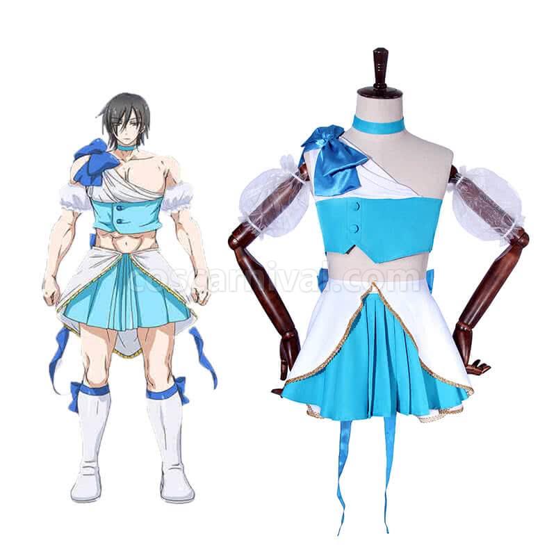Magical Girl Ore Sakuyo Mikage Blue Uniform skirt Cosplay Costume coscarnival