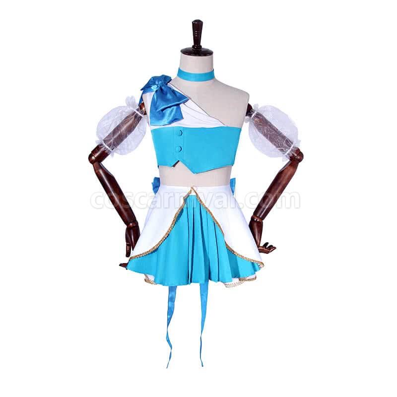 Magical Girl Ore Sakuyo Mikage Blue Uniform skirt Cosplay Costume coscarnival