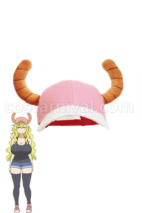 Miss Kobayashi Dragon Maid Quetzalcoatl Lucoa Pink Hat Cosplay Costume coscarnival