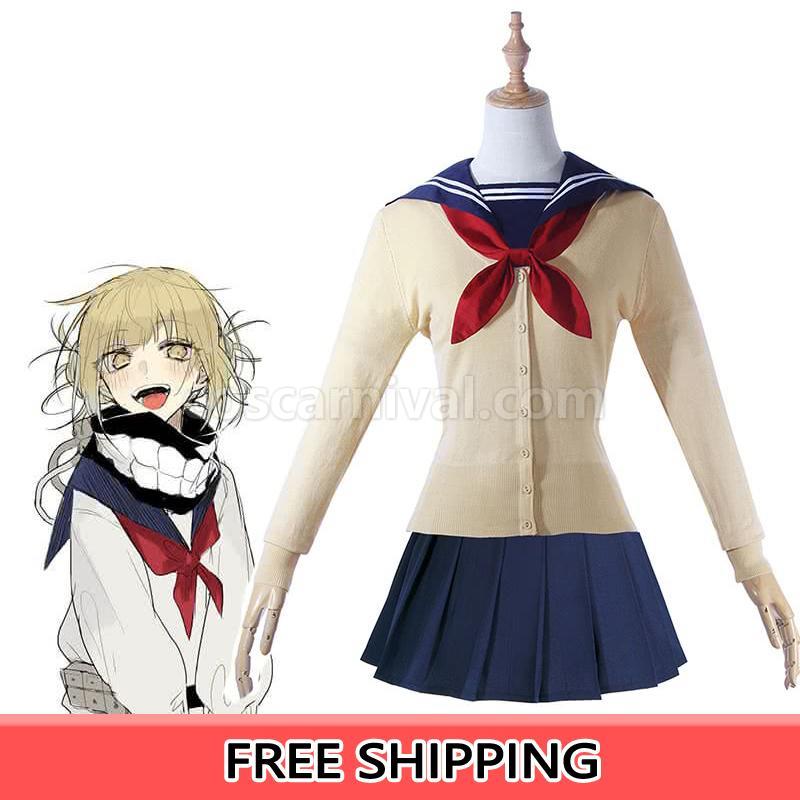 My Hero Academia Himiko Toga School Uniform Cosplay Costume coscarnival
