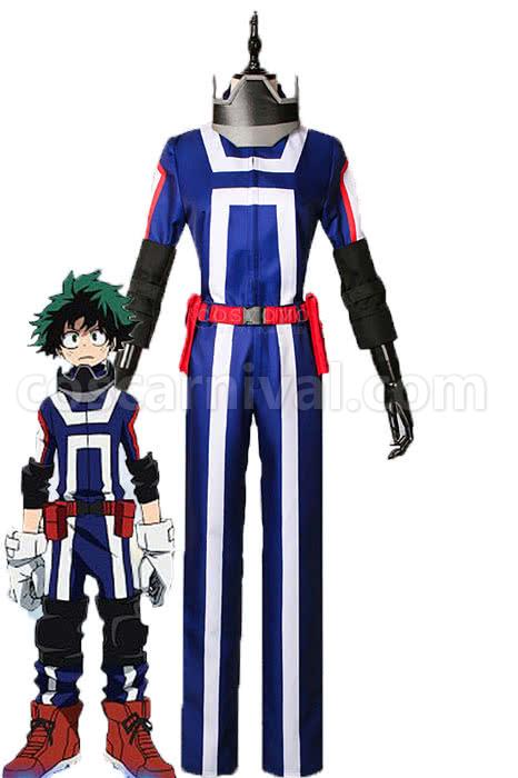 My Hero Academia Izuku Midoriya Blue Uniform Cosplay Costume coscarnival