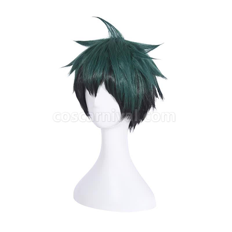 my hero academia izuku midoriya fluffy green and black gradient hair wigs costumes