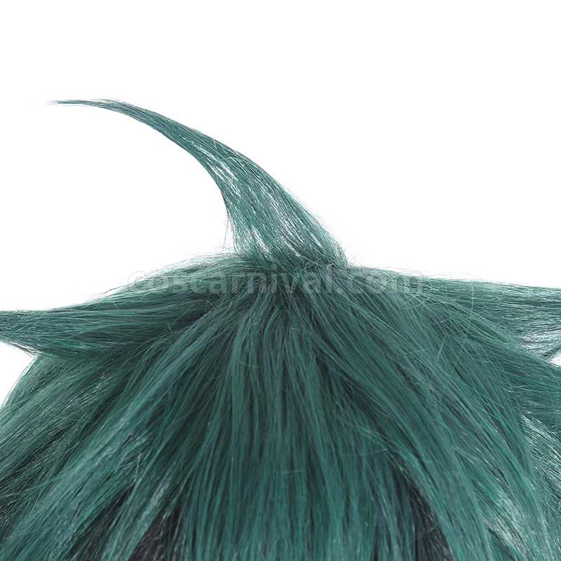 my hero academia izuku midoriya fluffy green and black gradient hair wigs costumes