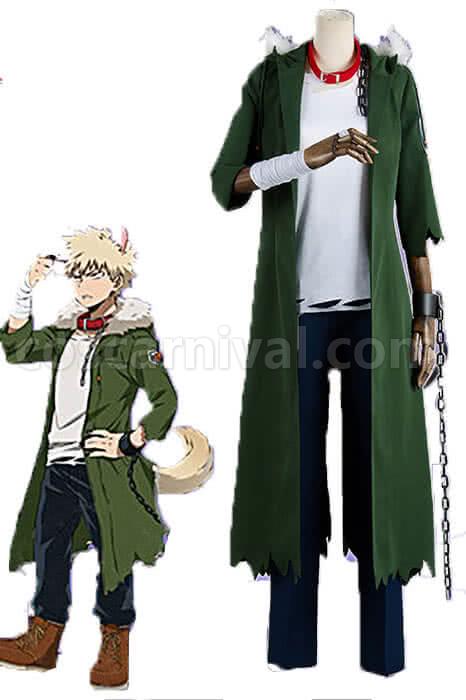 My Hero Academia Katsuki Bakugo Halloween Green Cosplay Costume coscarnival