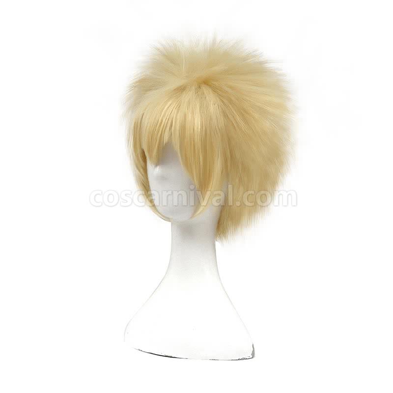 my hero academia katsuki bakugo wigs blonde short synthetic hair wigs cosplay costume