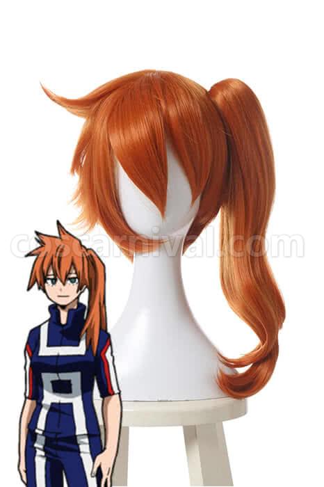my hero academia kendo itsuka long orange wigs costumes