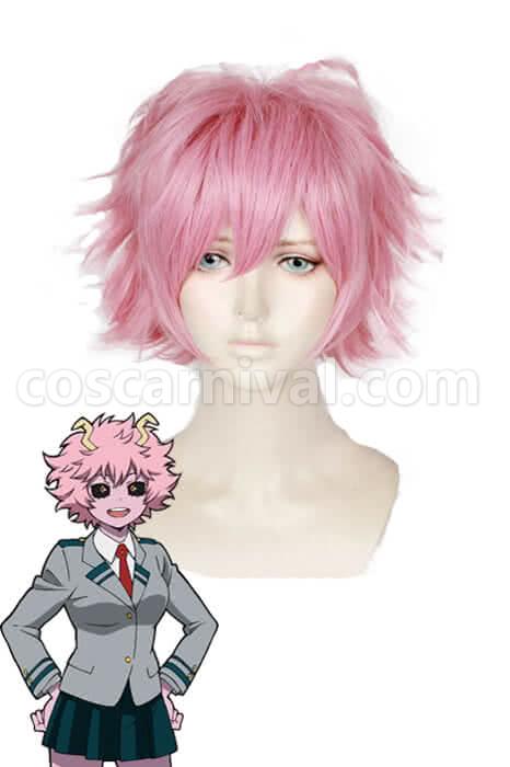 My Hero Academia Mina Ashido Short Pink Cosplay Costume coscarnival