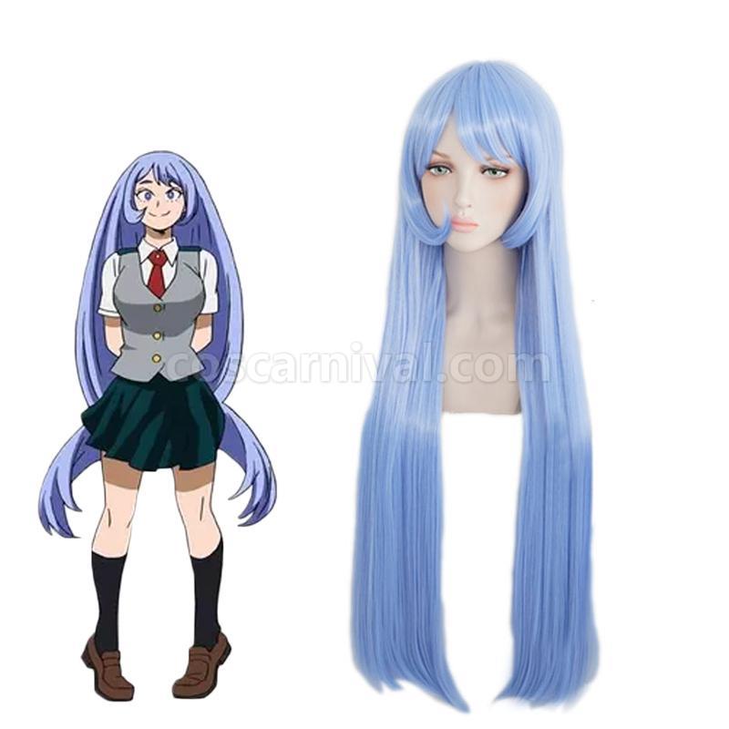 my hero academia nejire hado blue long wigs cosplay